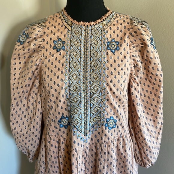 Anthropologie Embroidered Tunic Mini Dress. Size XS perfect - Picture 10 of 16